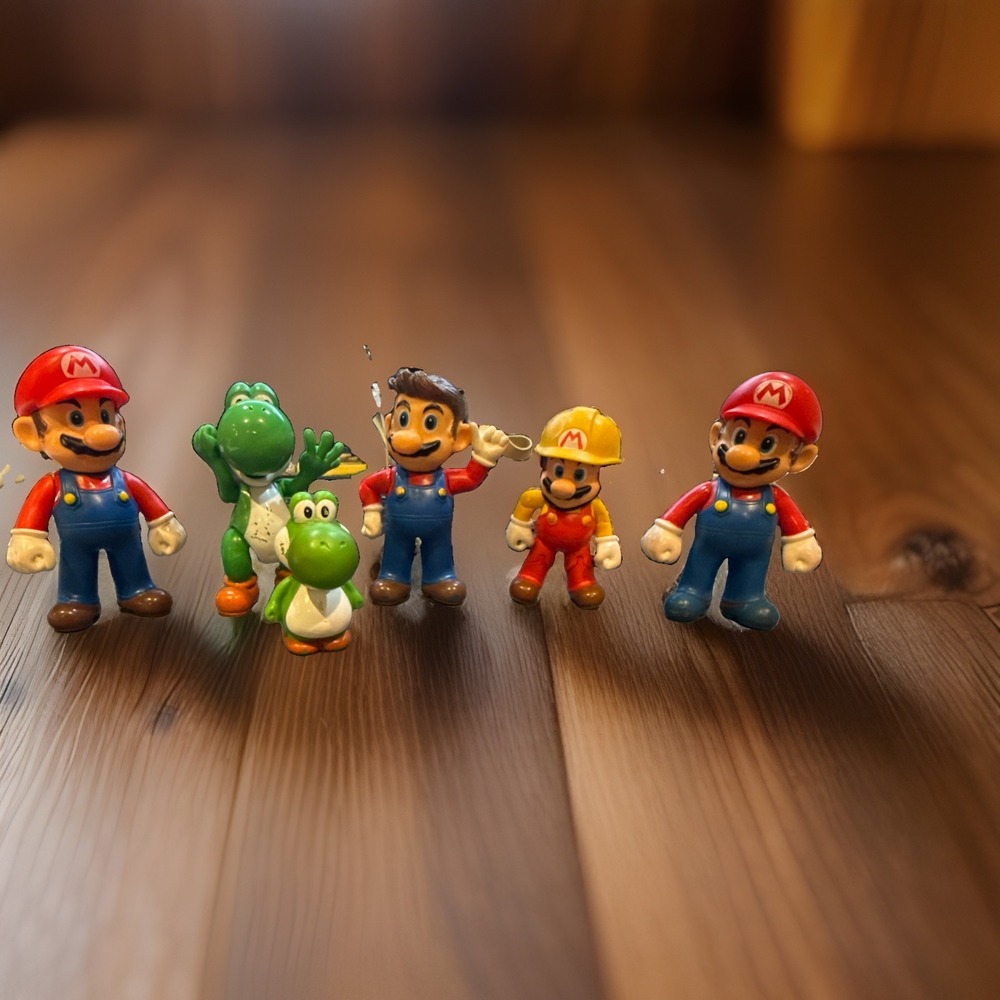Vintage Nintendo Super Mario Figures Lot Used 6 pieces